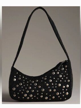 by Anthropologie Asymmetric Beaded Shoulder Bag